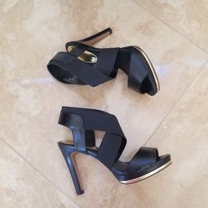 Metaphor Milan black high heel sandals